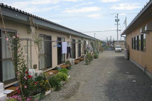 photo:  Temporary house for victims of the nuclear accident in FUKUSHIMA