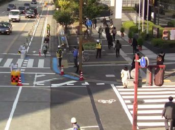 JFS/Nagoya's Bicycle Lane Safe for Bicycles, Pedestrians, No Negative Impact on Drivers